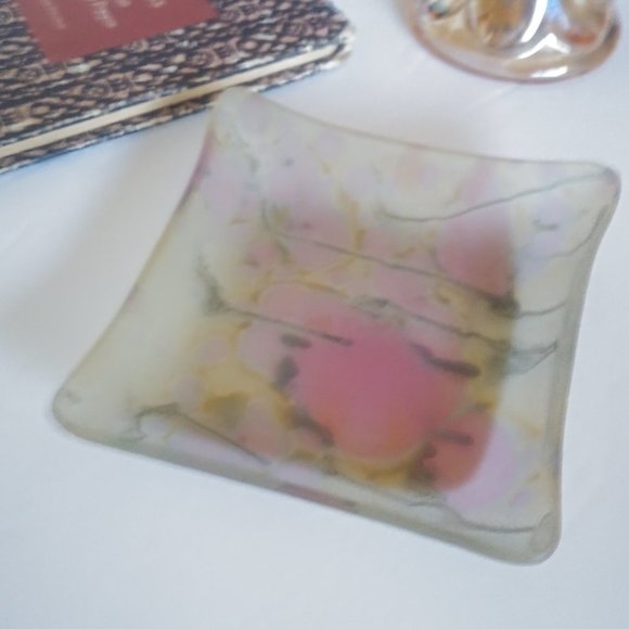 Rueven Art Glass Square Trinket Dish - Picture 8 of 9
